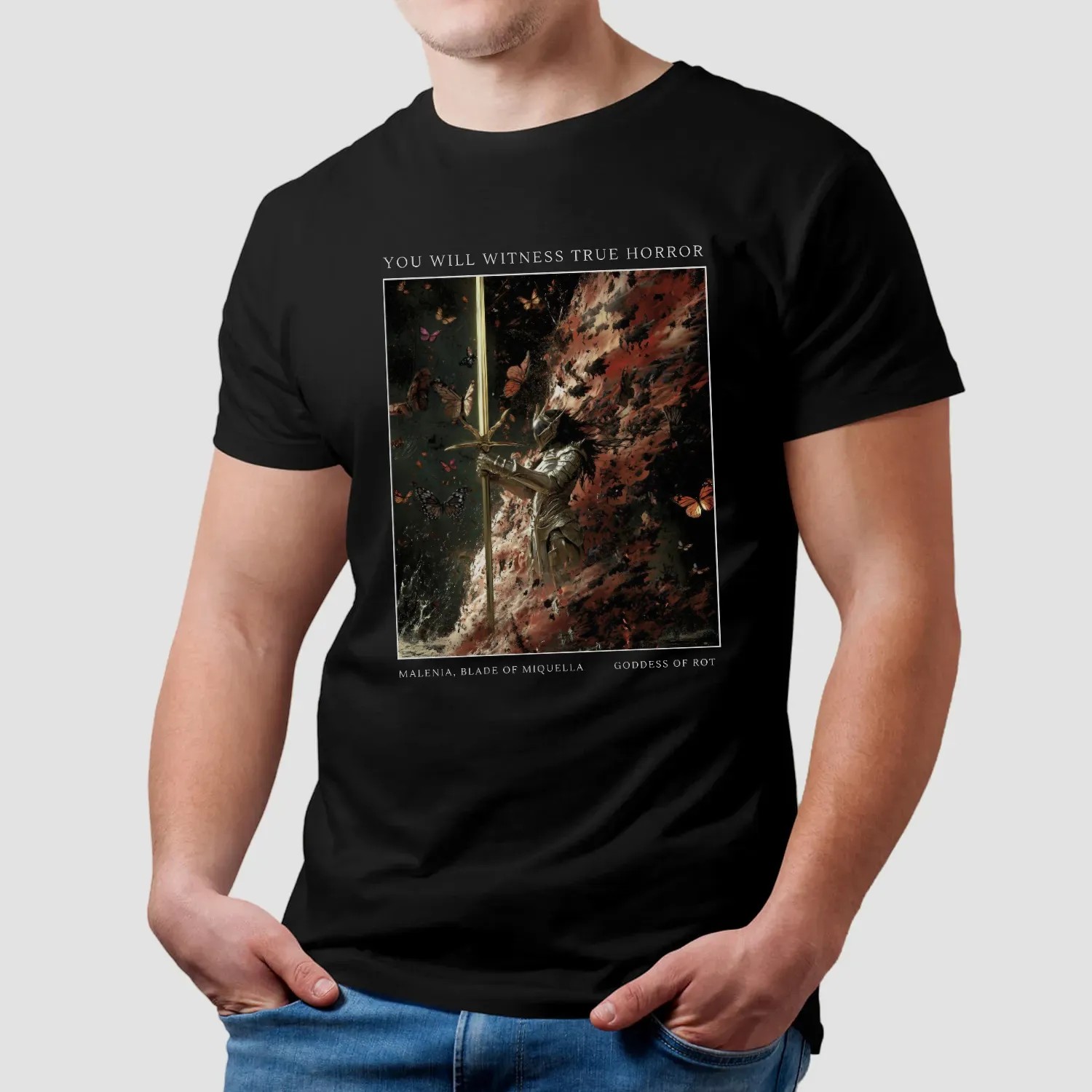 Elden Ring Malenia blade of miquella You Will Witness True Horror goddess of Rot Art T Shirt