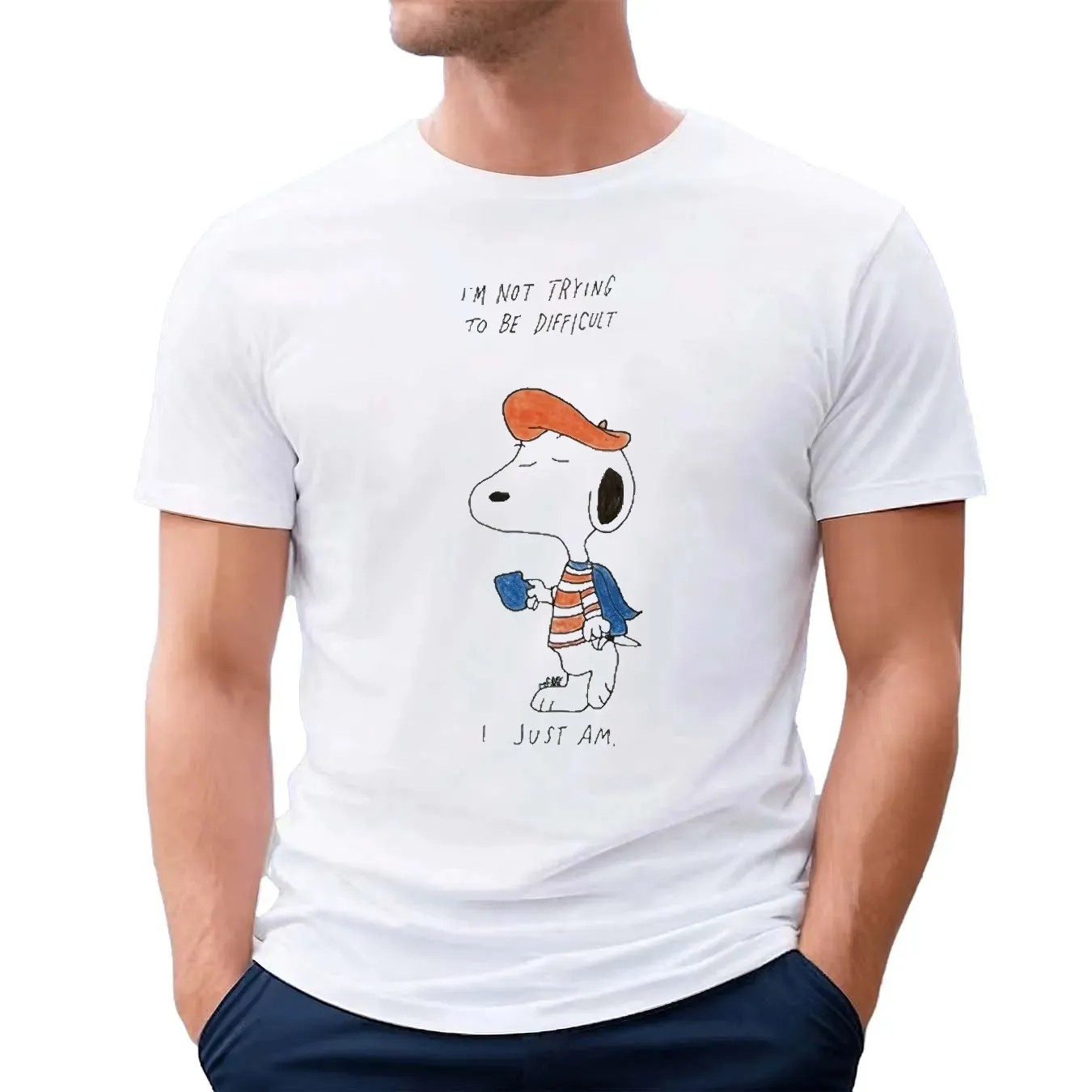 French Snoopy I’m Not Trying To Be Difficult I Just Am T Shirt