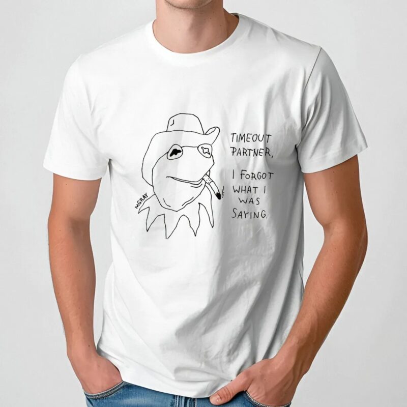 Frog Smoking Timeout Partner I Forgot What I Was Saying Meme Shirt