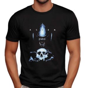 Alien Xenomorph and Skull T Shirt