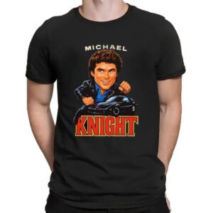 Michael Knight Knight Rider Caricature T Shirt