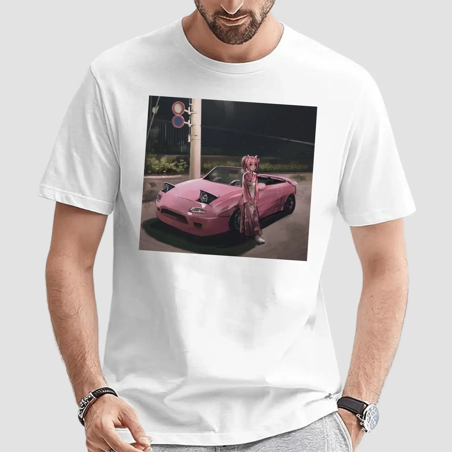 Haru Urara Uma Musume Pretty Derby Pink Mazda Miata Anime T Shirt