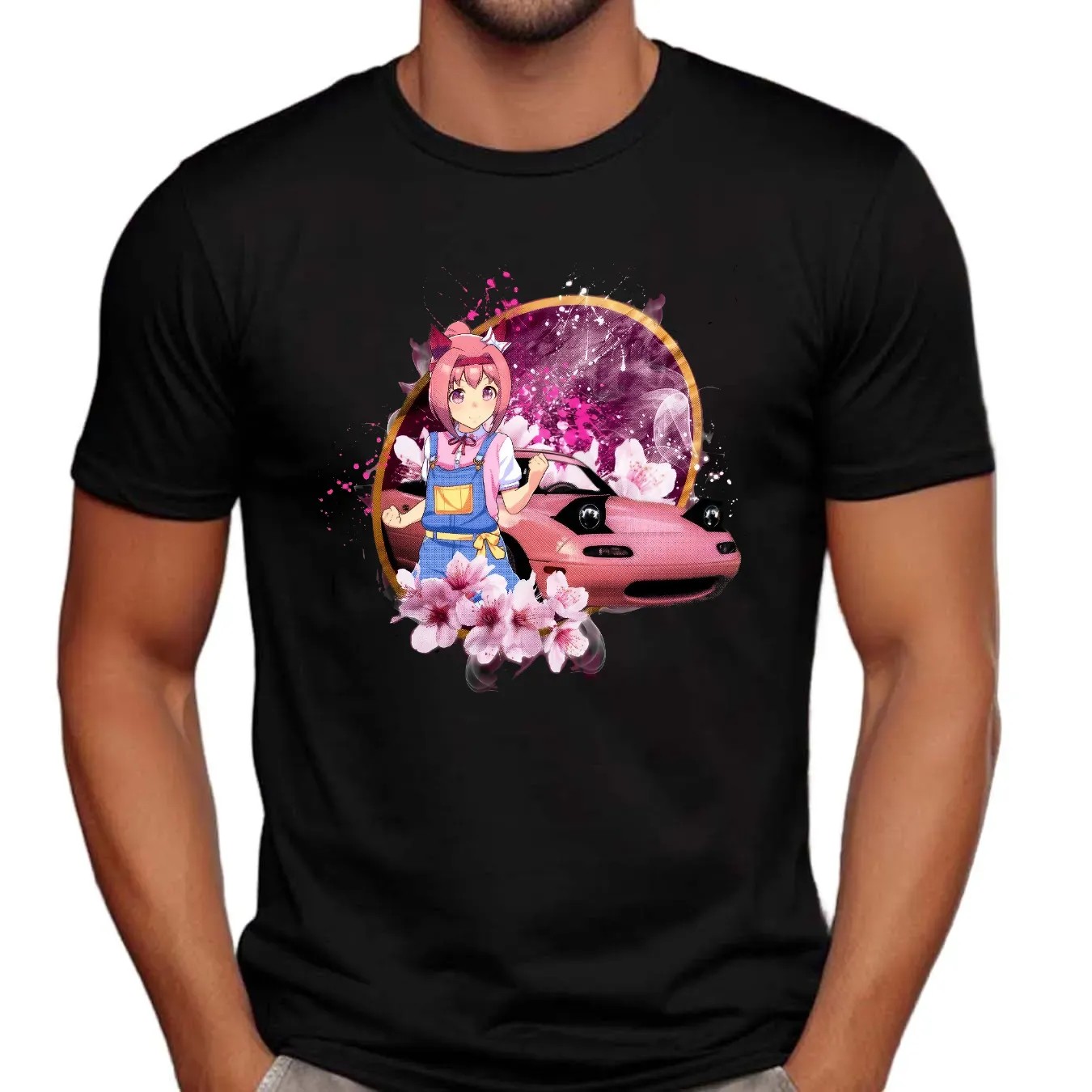 Haru Urara Uma Musume Pretty Derby Pink Mazda Miata Sakura Anime T Shirt