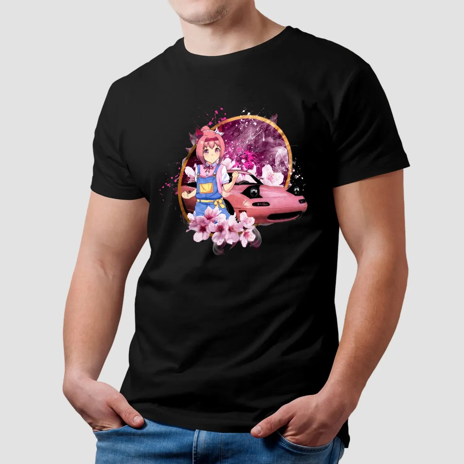 Haru Urara Uma Musume Pretty Derby Pink Mazda Miata Sakura Anime T Shirt