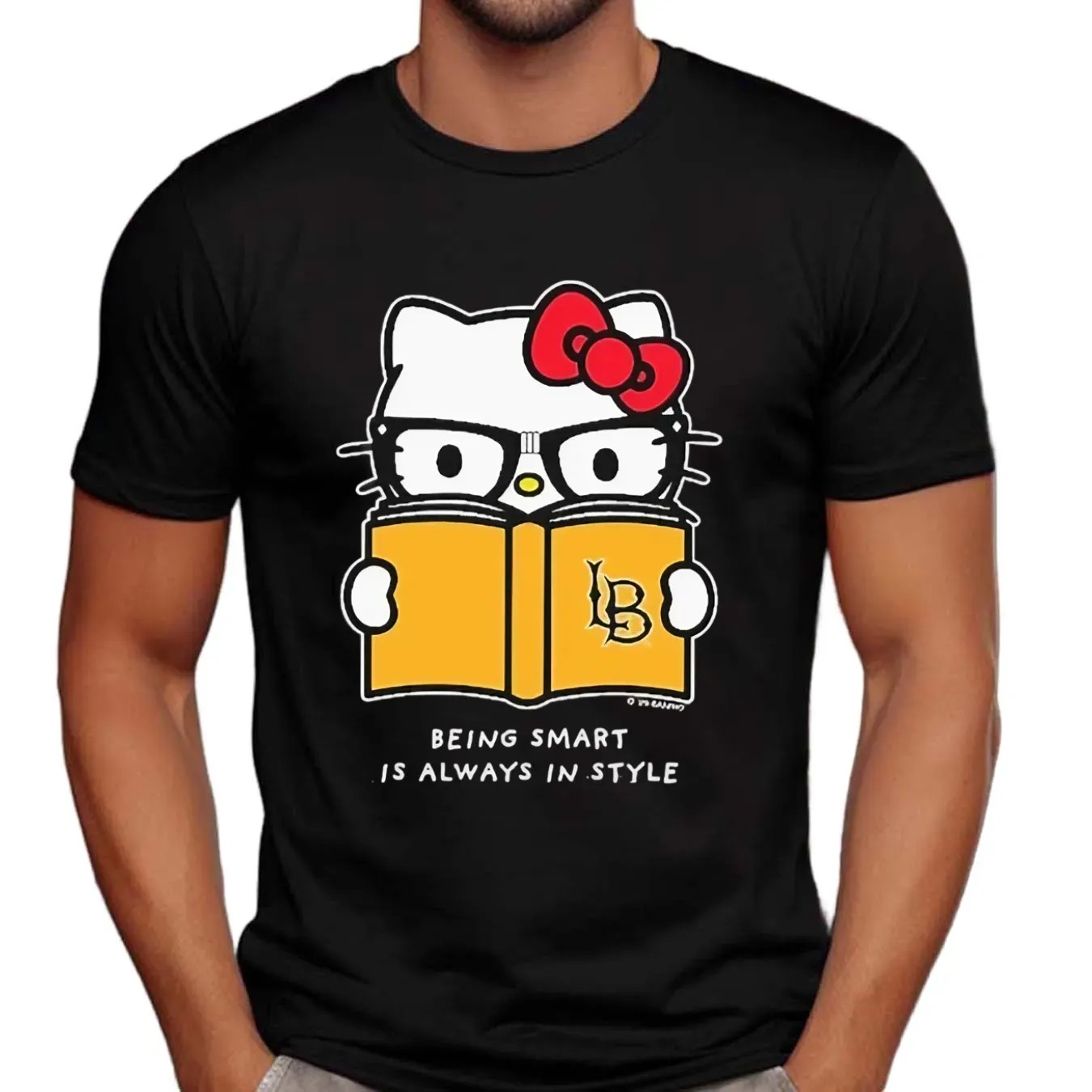 Hello Kitty Reading Book X Long Beach State Being Smart Is Always In Style T shirt