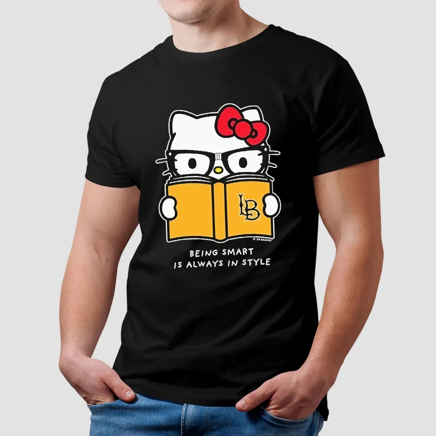 Hello Kitty Reading Book X Long Beach State Being Smart Is Always In Style T shirt