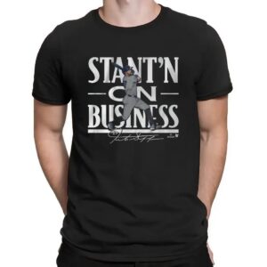 Giancarlo Stanton New York Yankees Stant'n on Business Signature T Shirt