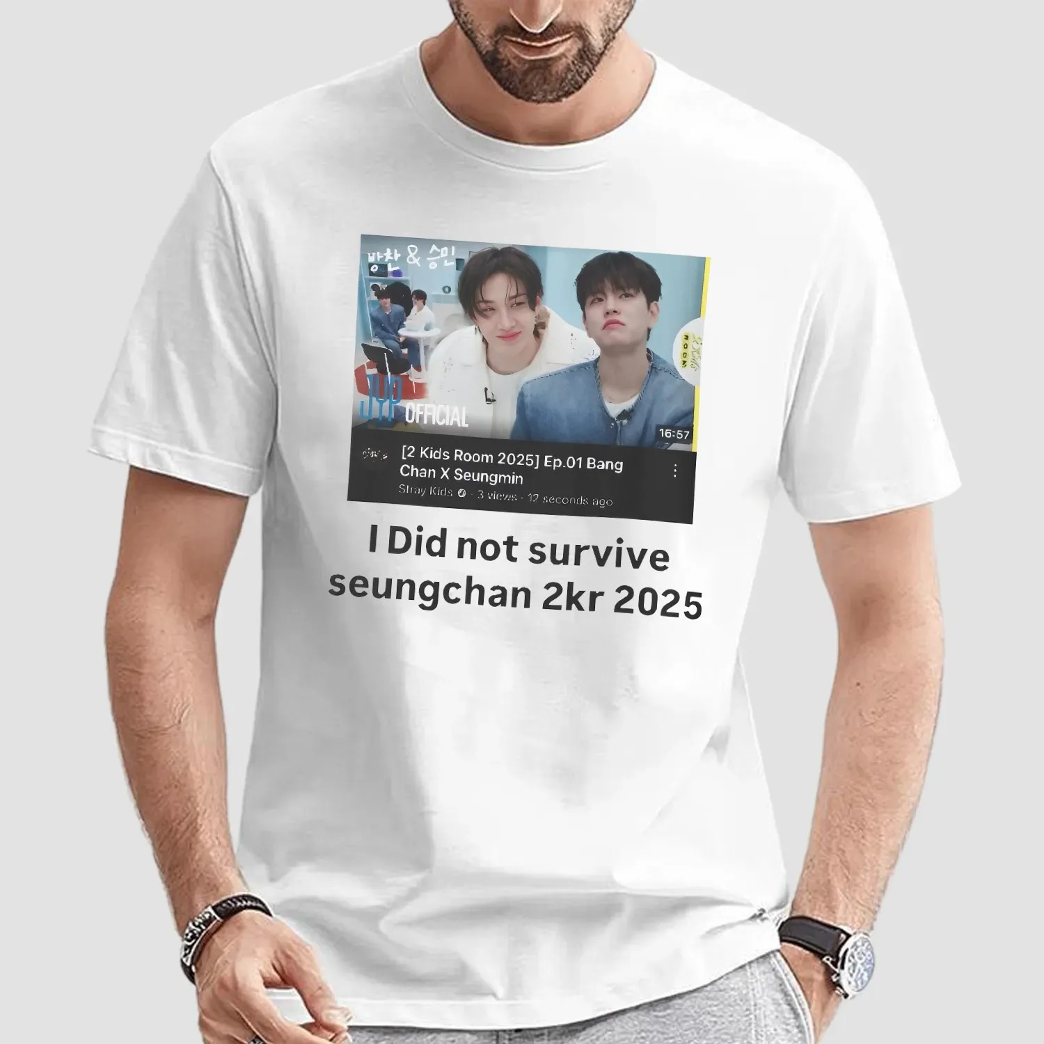 I Did Not Survive Seungchan 2KR 2025 Bang Chan Seungmin Stray Kids T Shirt