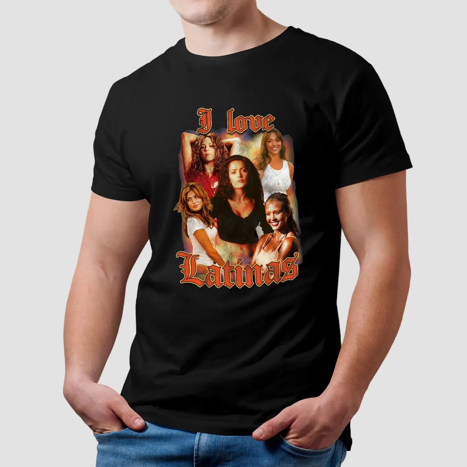 I LOVE LATINAS Vintage Bootleg T Shirt
