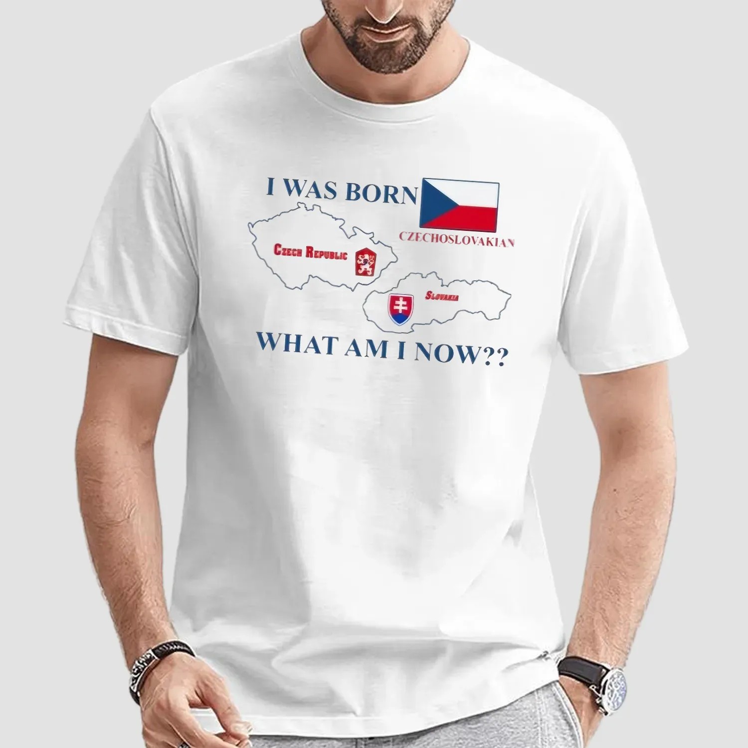 I Was Born Czechoslovakian Czech Republic Slovakia What Am I Now Restaurant Zlata Praha T Shirt