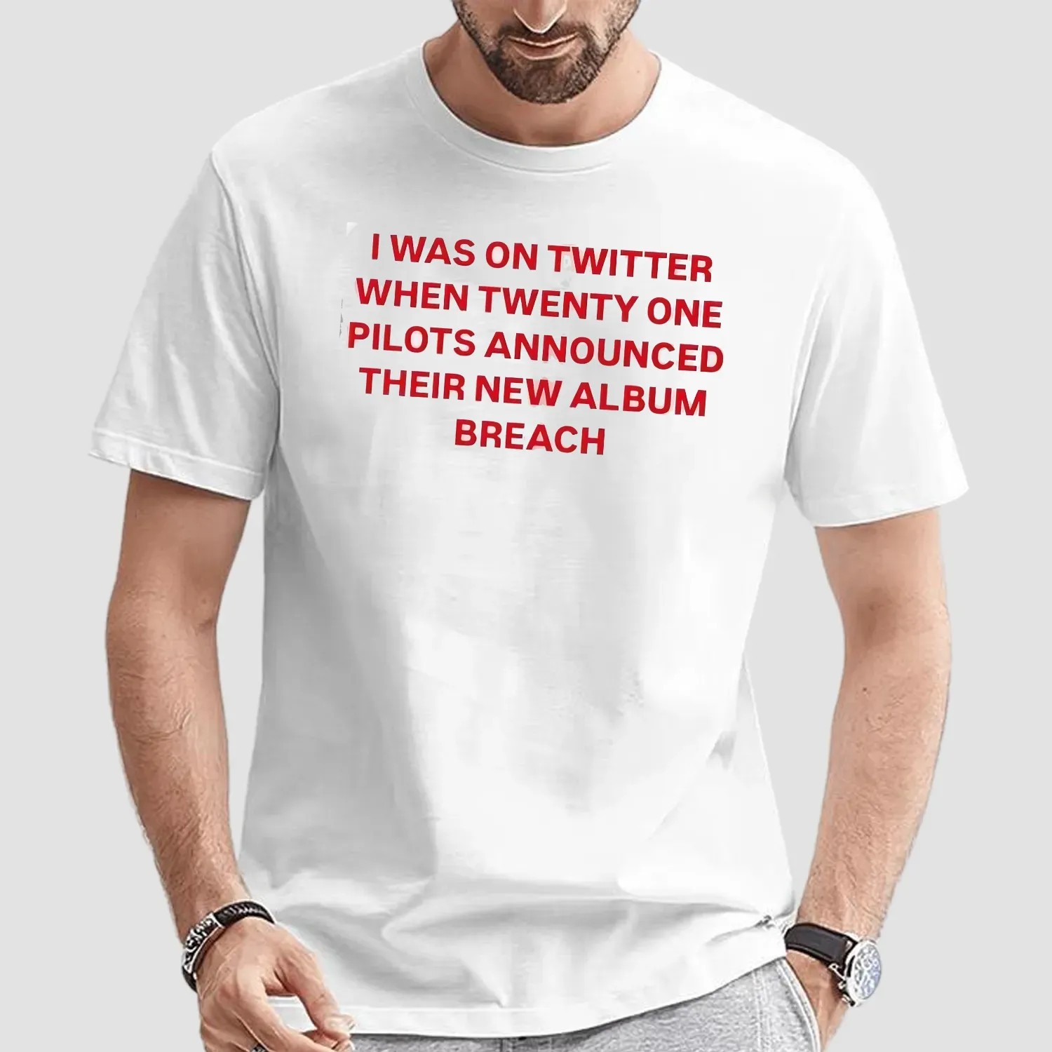 I Was On Twitter When Twenty One Pilots Announced Their New Album Breach Meme T Shirt