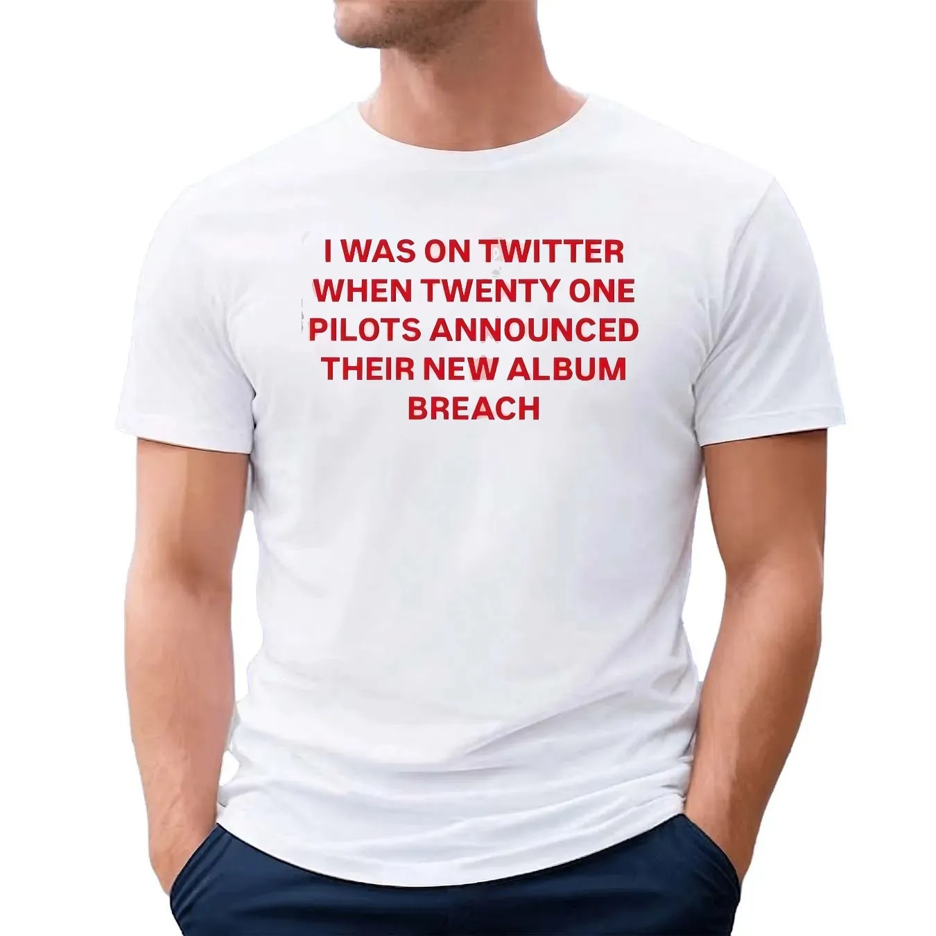 I Was On Twitter When Twenty One Pilots Announced Their New Album Breach Meme T Shirt