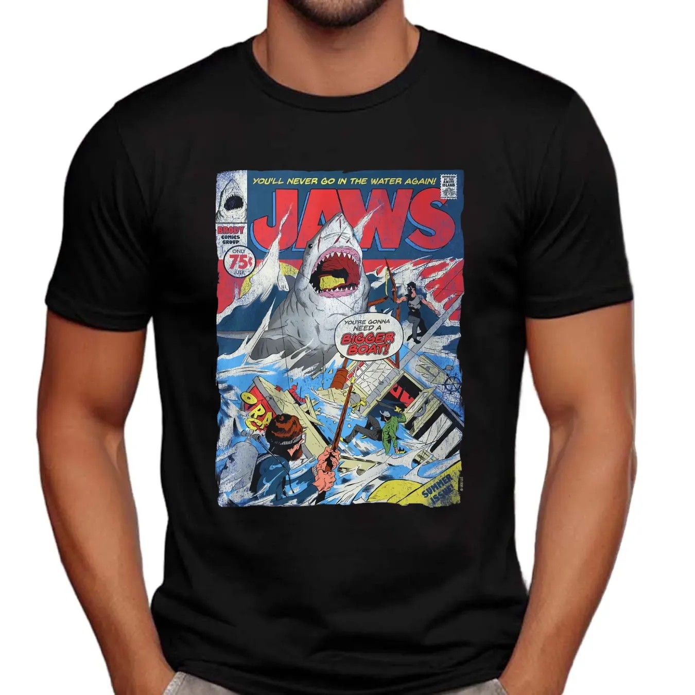 Jaws You'll Never Go In The Water Again You're Gonna Need A Bigger Boat Poster T Shirt