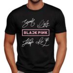 Black Pink World Tour 2025 Jisoo Jennie Lisa Rose Blink Signatures Concert T Shirt