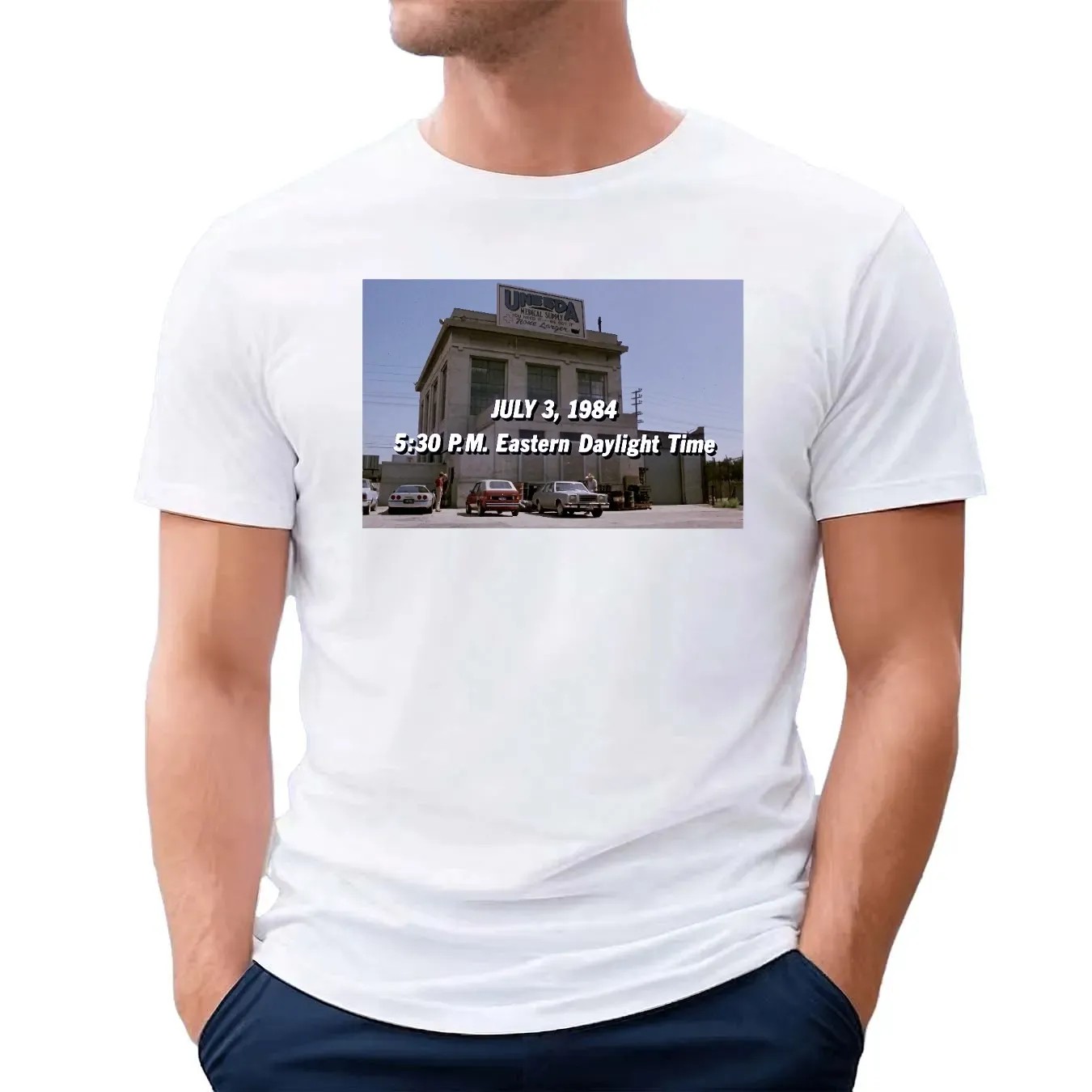 July 3 1984 5 30 Pm Eastern Daylight Time Uneeda Medical Supply Photo T Shirt