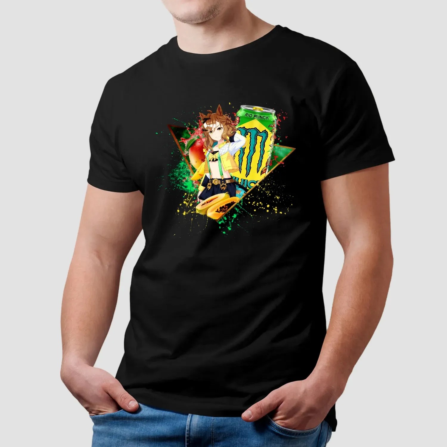 Jungle Pocket Uma Musume Pretty Derby Monster Energy Rio Punch T Shirt