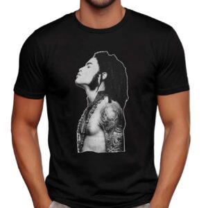 Lenny Kravitz Profile Outline T Shirt