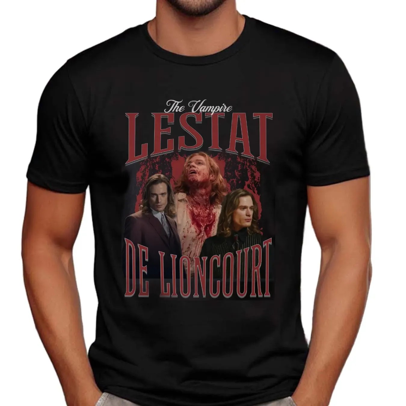 Lestat de Lioncourt Interview with a Vampire Horror Readers Vintage Bootleg T Shirt
