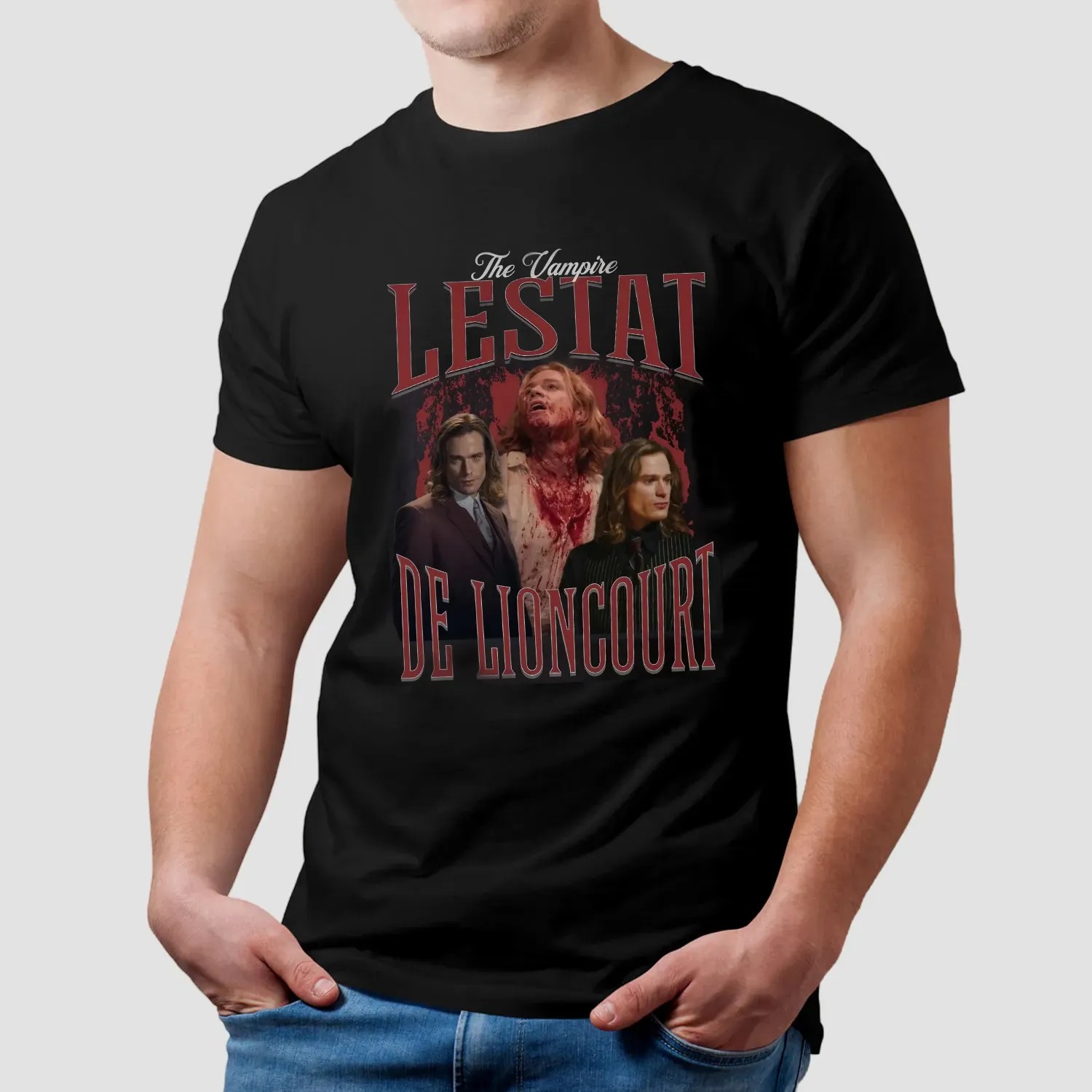 Lestat de Lioncourt Interview with a Vampire Horror Readers Vintage Bootleg T Shirt