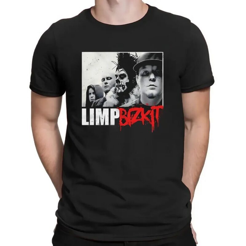 Limp Bizkit Grunge Portrait Band Members Metal T Shirt
