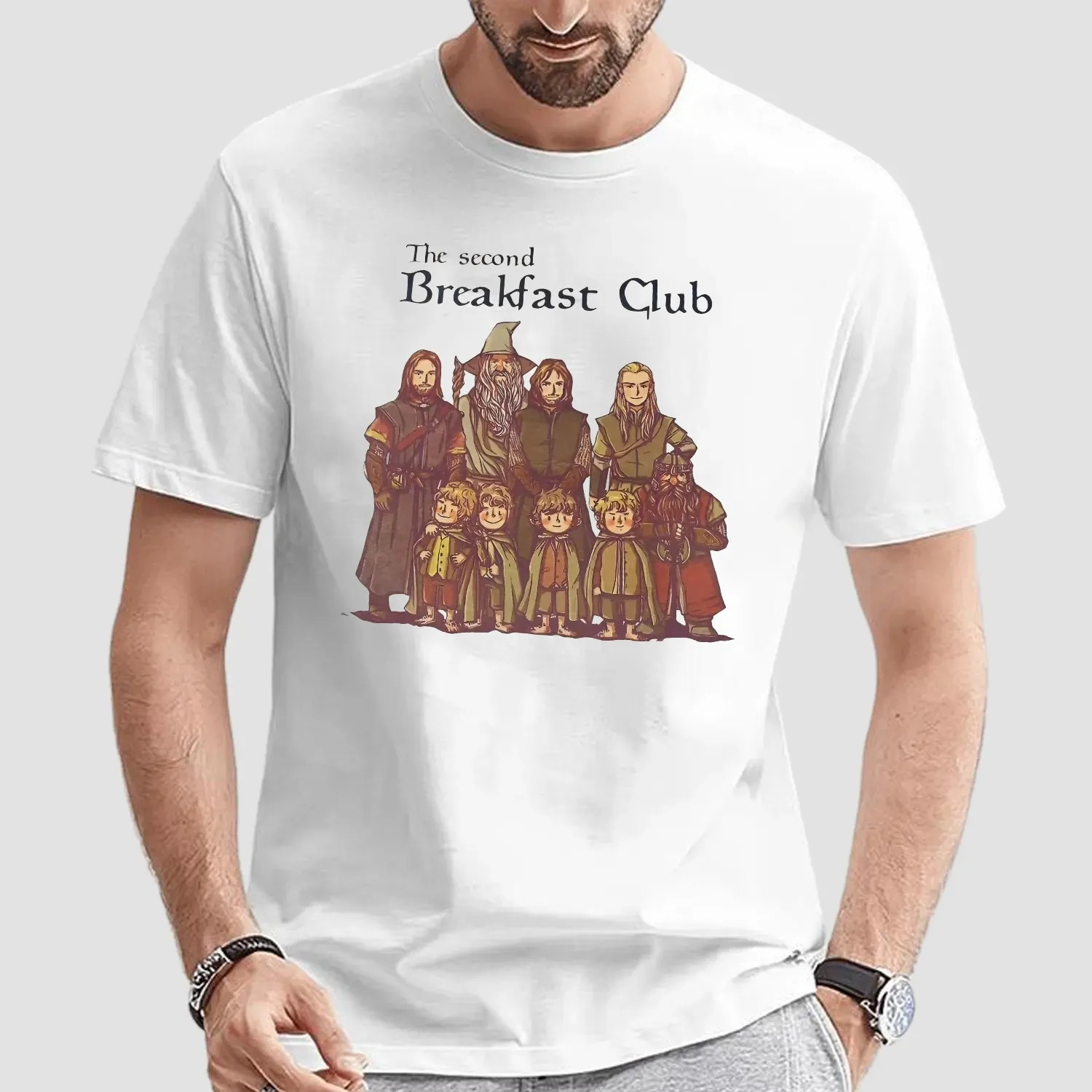 Lord Of The Rings Cartoon The Second Breakfast Club T Shirt