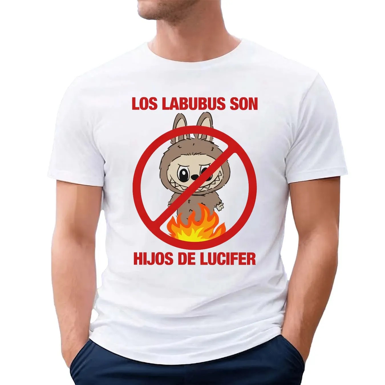 Los Labubus Son Hijos de Lucifer Anti Labubu Meme T Shirt
