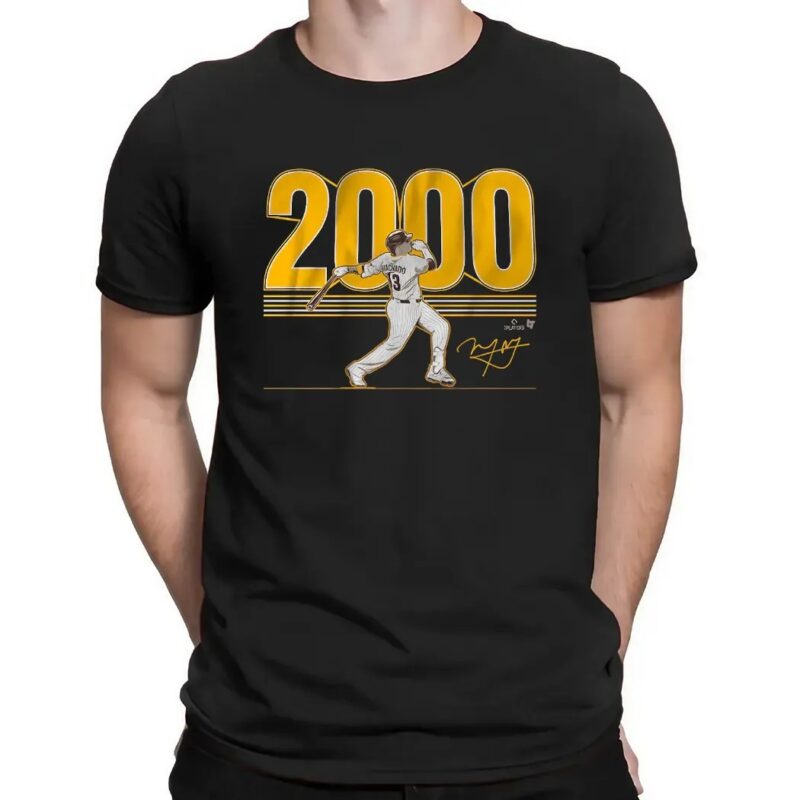 Manny Machado San Diego Padres 2000 Hits Signature T Shirt