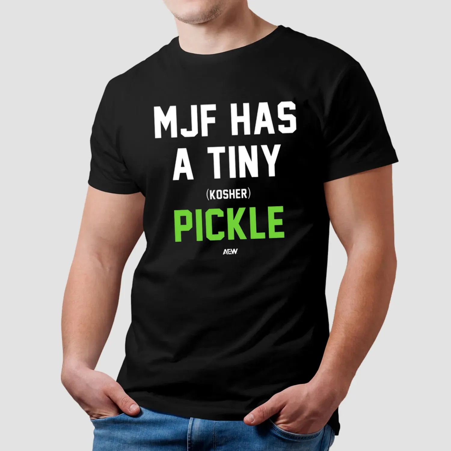 Mark Briscoe MJF Has A Tiny Kosher Pickle AEW T Shirt