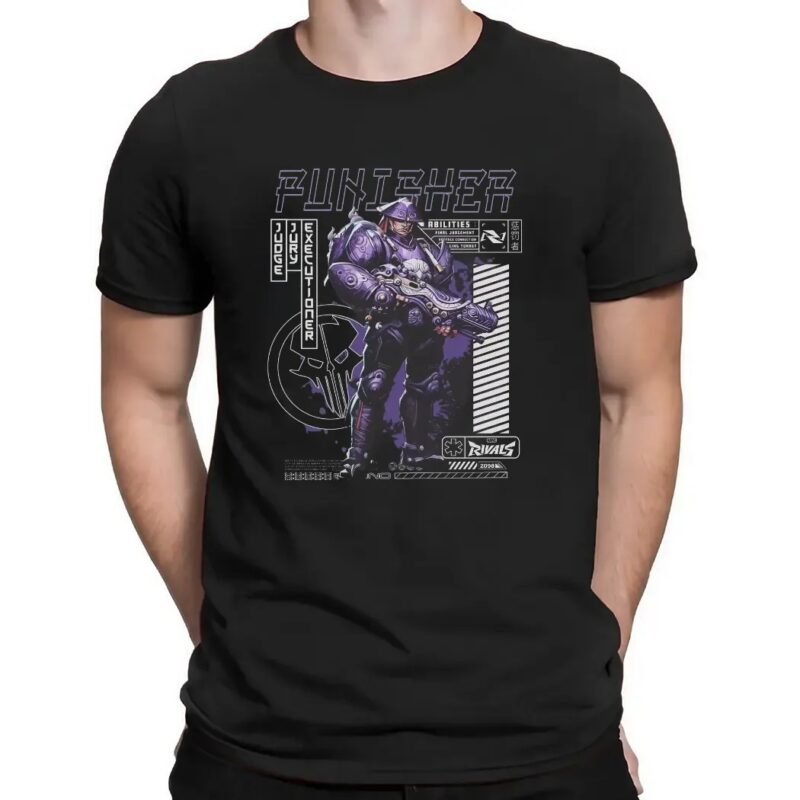 Marvel Rivals The Punisher Judge Jury Executioner Dangan Ronin Pose T Shirt