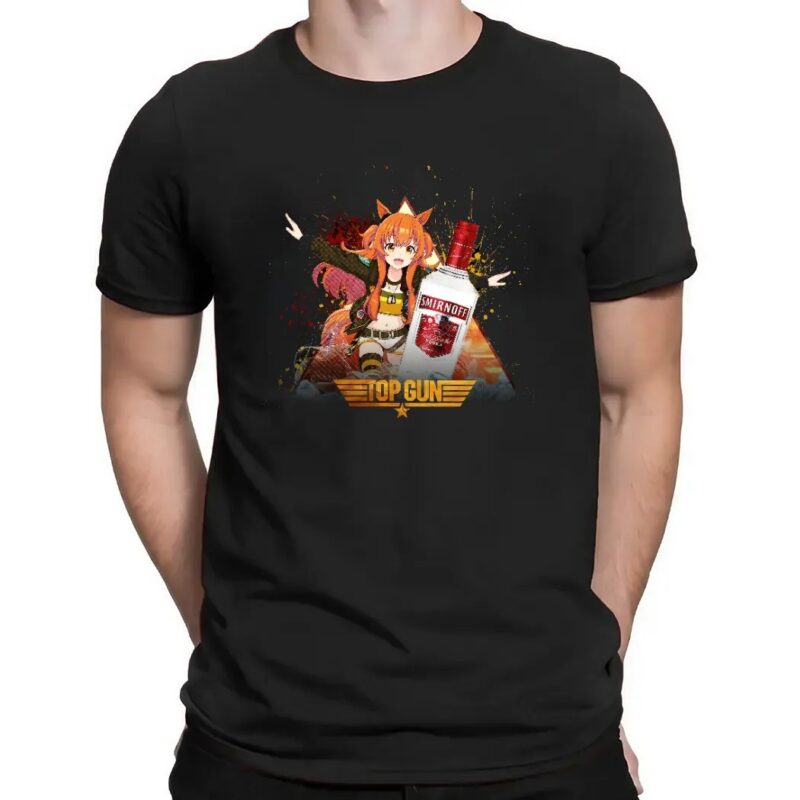 Mayano Top Gun Umamusume Pretty Derby Smirnoff Vodka Anime T Shirt