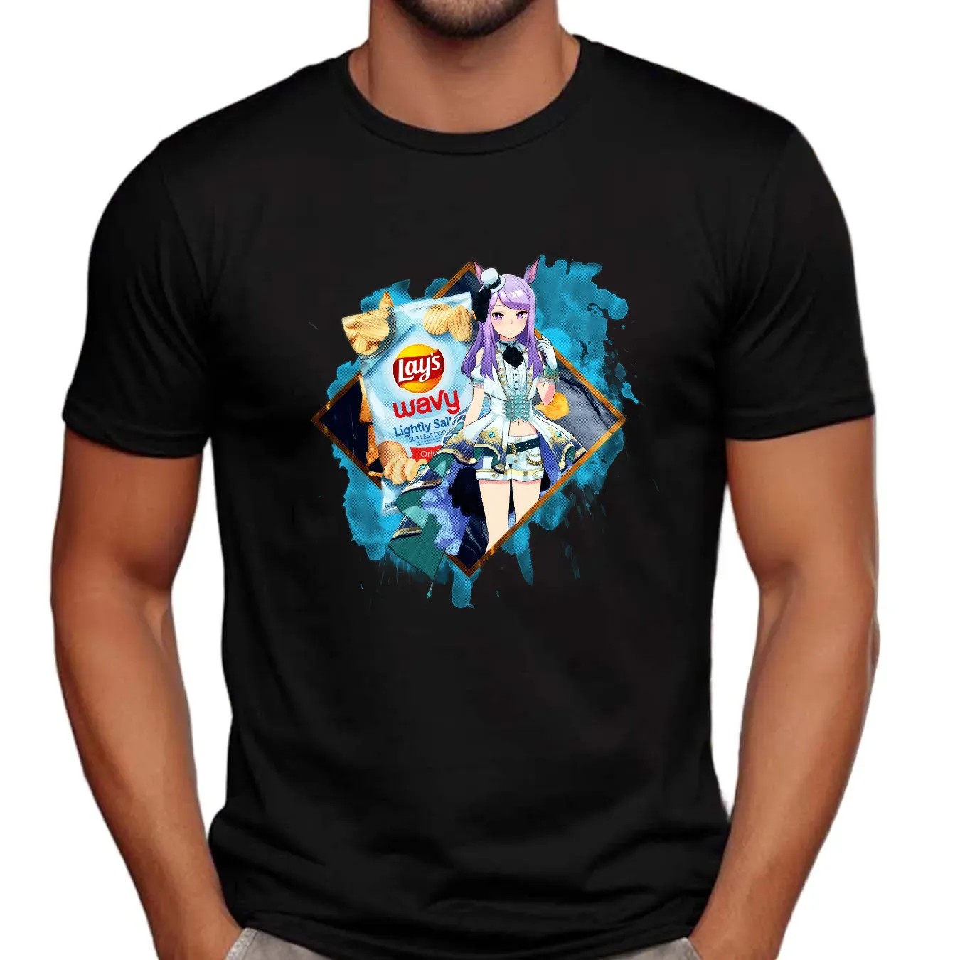 Mejiro Mcqueen Uma Musume Pretty Derby Lay's Wavy Lightly Salted Original T Shirt