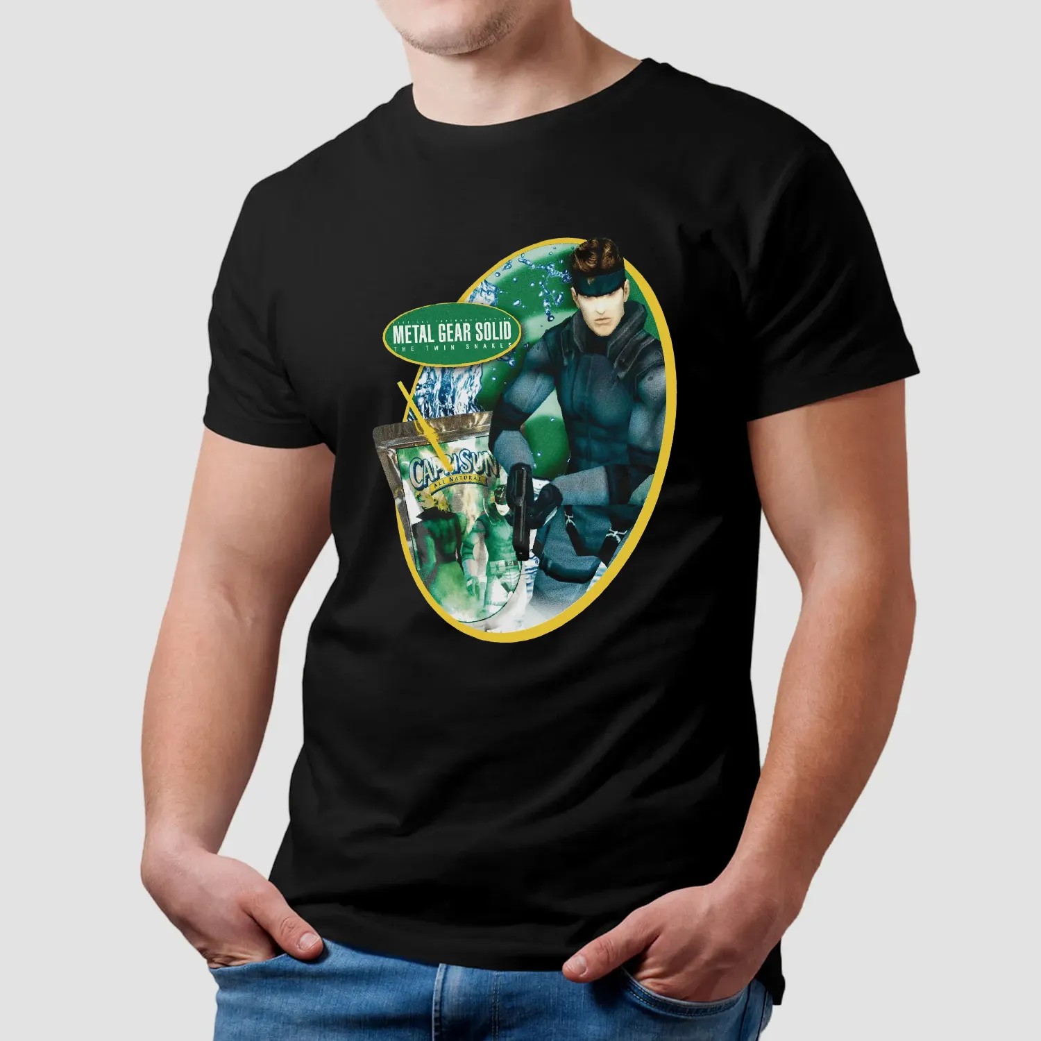 Metal Gear Solid The Twin Snakes Capri Sun All Natural Mashup T Shirt
