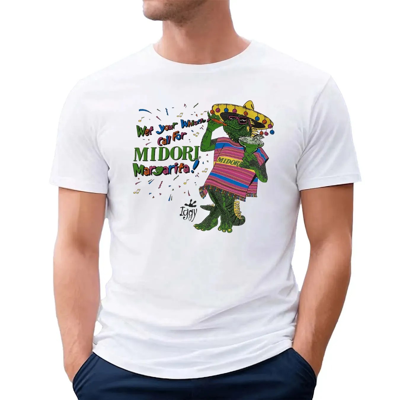 Midori Wet Your Whistle Call For Midori Margarita Lizard Iggy T Shirt