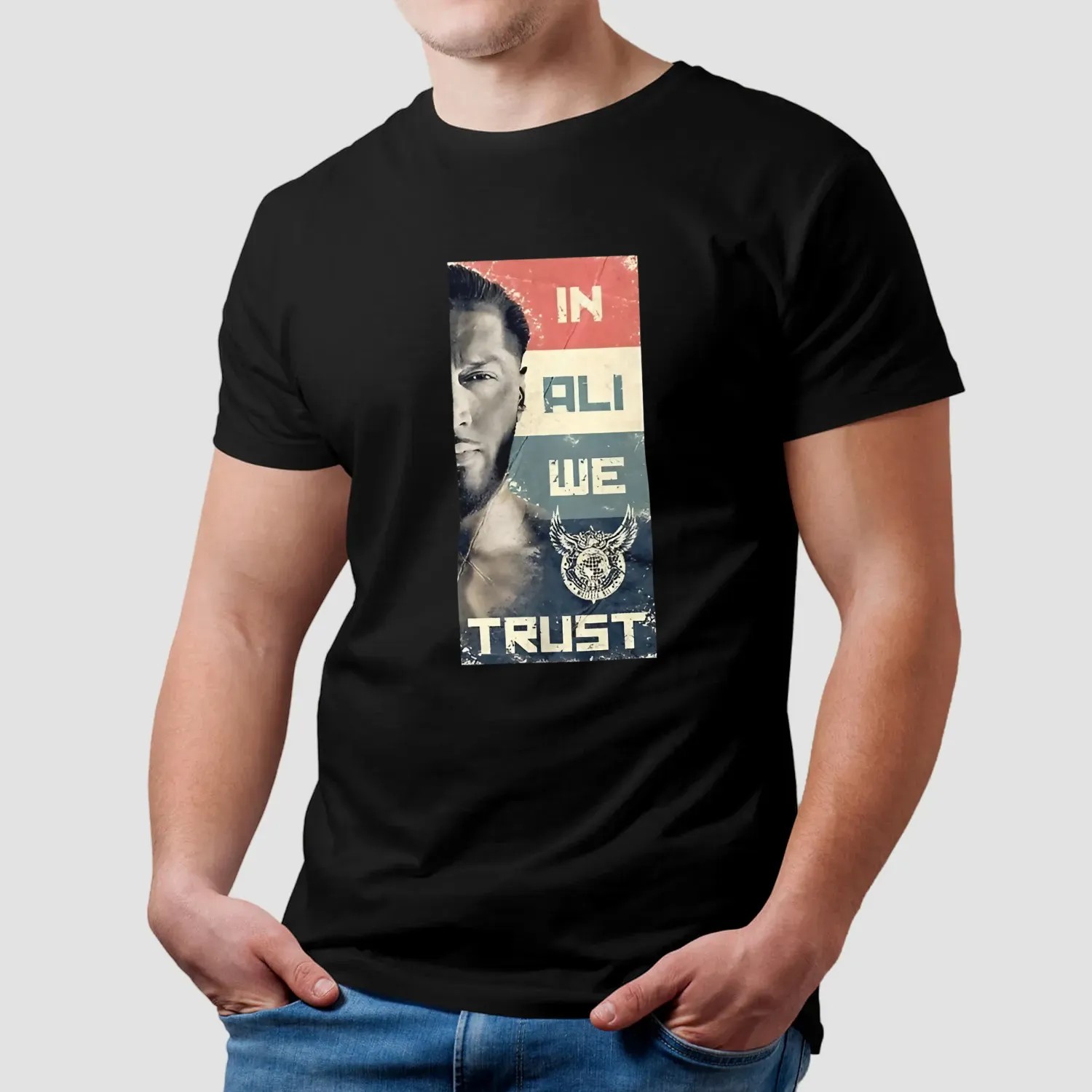 Mustafa Ali in Ali we trust vintage t shirt
