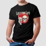 Nicholas Wearing Skull Lust For Life T Shirt