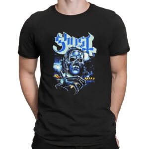 Ghost Band Nightmare Blue Gothic Skull Horror Graphic T Shirt