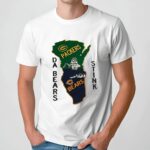 Green Bay Packers and Chicago Bears da bears stink map shirt