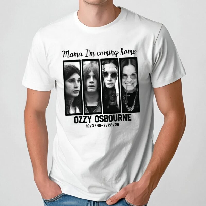 Ozzy Osbourne Mama I’m Coming Home Tribute Graphic Iconic Rock Legend Portraits T Shirt
