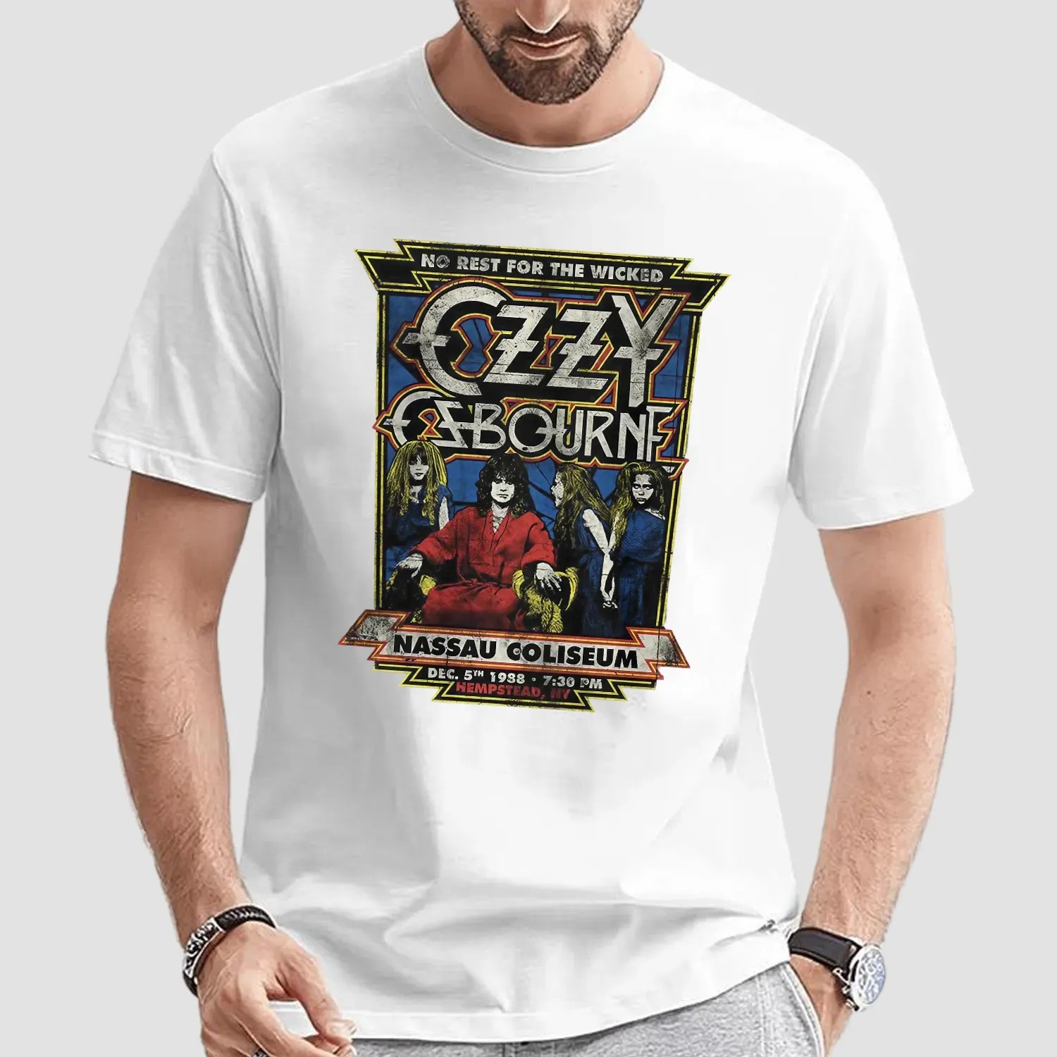 Ozzy Osbourne No Rest For The Wicked Nassau Coliseum 1988 T Shirt