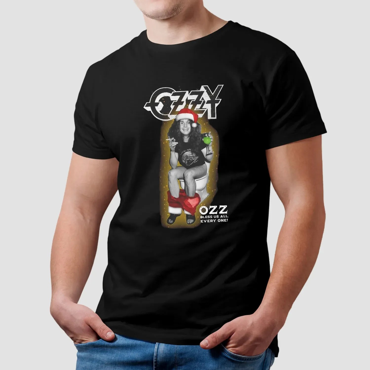 Ozzy Osbourne Santa Ozz Bless Us All Every One T Shirt