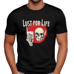 Nicholas Wearing Skull Lust For Life T Shirt