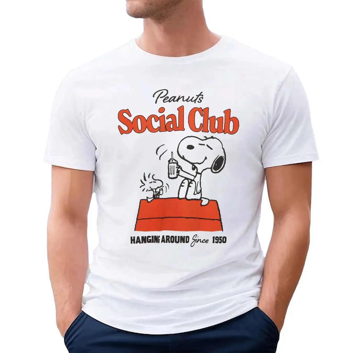 Peanuts Snoopy and Woodstock Social Club Hanging Around Since 1950 T Shirt