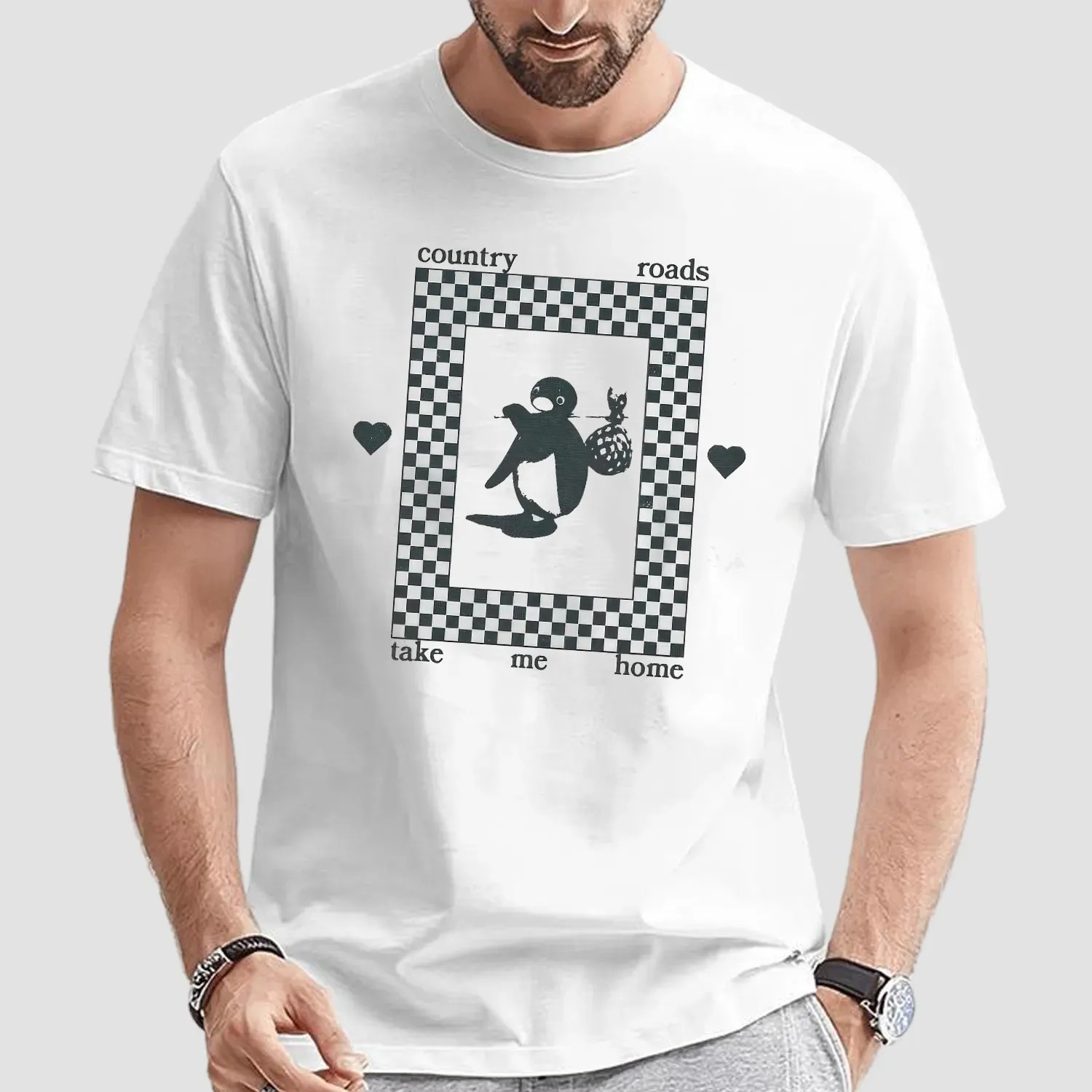 Pingu The Penguin Country Road Take Me Home Meme T Shirt