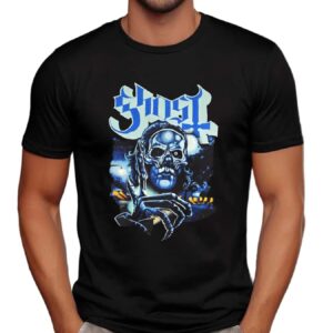 Ghost Band Nightmare Blue Gothic Skull Horror Graphic T Shirt
