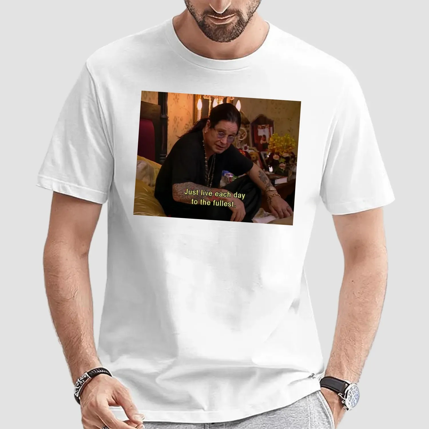 RIP Ozzy Osbourne Just Live Each Day To The Fullest Photo 2025 T Shirt