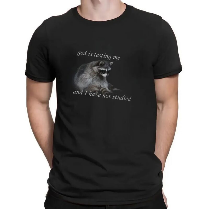 Raccoon God Is Testing Me And I Have Not Studied MEME T Shirt