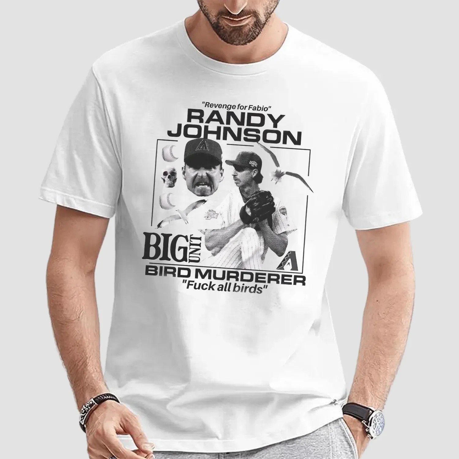 Revenge For Fabio Randy Johnson Big Unit Bird Murderer T Shirt
