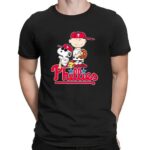 Peanuts Snoopy and Charlie Brown Philadelphia Phillies Baseball Logo T Shirt