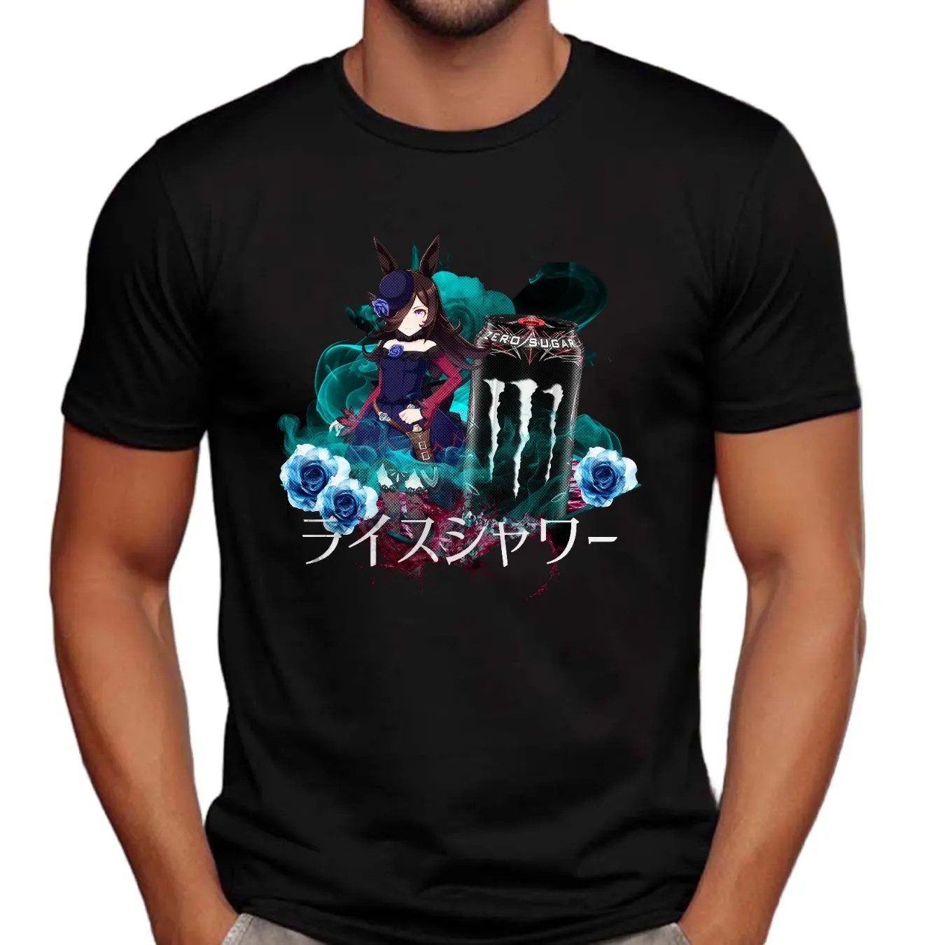 Rice Shower Uma Musume Monster Energy Zero Sugar Mashup T Shirt
