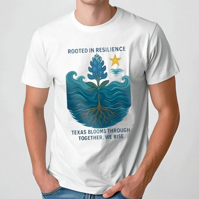 Rooted In Resilience Texas Blooms Through Together We Rise Texas Strong T Shirt
